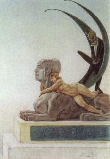 Felicien Rops Frontispice des Diaboliques de Jules Barbey d'Aurevilly oil painting picture